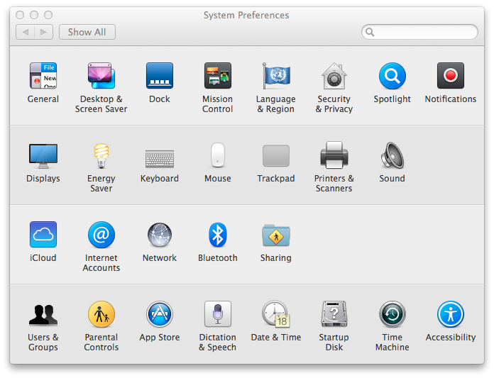 System Preferences