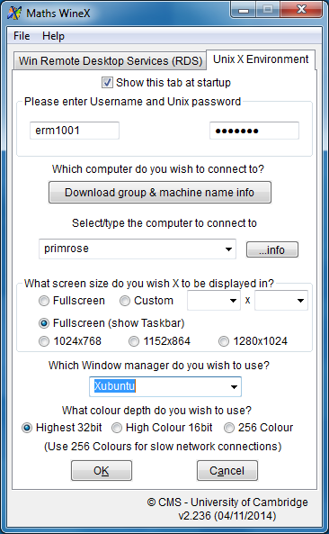 Using WineX to connect to a Unixmachine