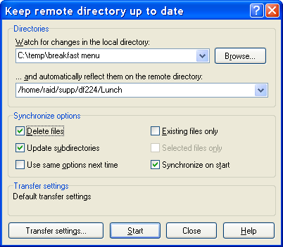 Keep remote directory up to date