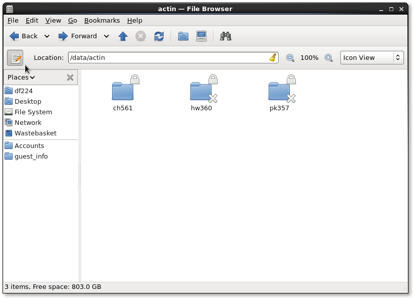 /data/actin in the graphical File Browser